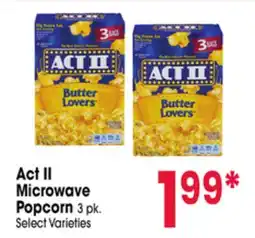 Jewel-Osco Act II Microwave Popcorn offer