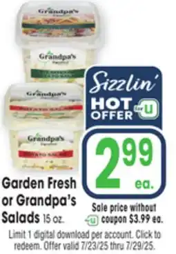 Jewel-Osco Garden Fresh or Grandpa's Salads offer