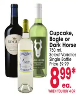 Jewel-Osco Cupcake, Bogle or Dark Horse offer