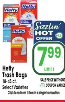 Jewel-Osco Hefty Trash Bags offer