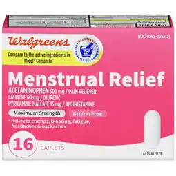 Walgreens Menstrual Relief Caplets offer
