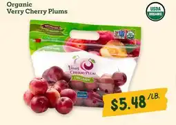 Sprouts Farmers Market Organic Verry Cherry Plums offer