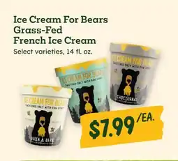 Sprouts Farmers Market Ice Cream Bears Grass-Fed French Ice Cream offer
