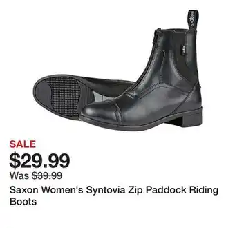 Tractor Supply Company Saxon Women's Syntovia Zip Paddock Riding Boots offer