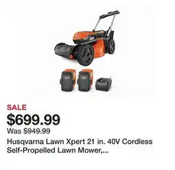 Tractor Supply Company Husqvarna Lawn Xpert 21 in. 40V Cordless Self-Propelled Lawn Mower, 15 Ah offer
