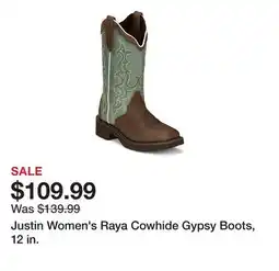 Tractor Supply Company Justin Women's Raya Cowhide Gypsy Boots, 12 in offer