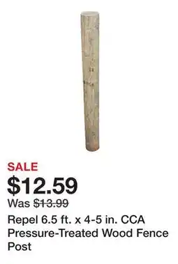 Tractor Supply Company Repel 6.5 ft. x 4-5 in. CCA Pressure-Treated Wood Fence Post offer