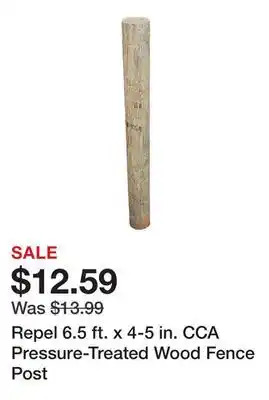 Tractor Supply Company Repel 6.5 ft. x 4-5 in. CCA Pressure-Treated Wood Fence Post offer