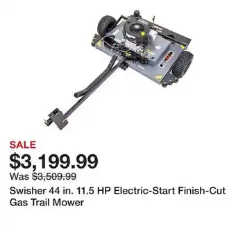 Tractor Supply Company Swisher 44 in. 11.5 HP Electric-Start Finish-Cut Gas Trail Mower offer