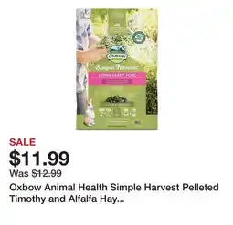 Tractor Supply Company Oxbow Animal Health Simple Harvest Pelleted Timothy and Alfalfa Hay Young Rabbit Food, 4 lb. Bag offer