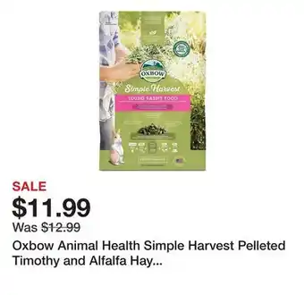 Tractor Supply Company Oxbow Animal Health Simple Harvest Pelleted Timothy and Alfalfa Hay Young Rabbit Food, 4 lb. Bag offer