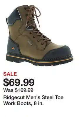 Tractor Supply Company Ridgecut Men's Steel Toe Work Boots, 8 in offer
