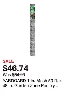 Tractor Supply Company YARDGARD 1 in. Mesh 50 ft. x 48 in. Garden Zone Poultry Netting/Chicken Wire offer