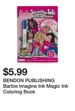 Marshalls BENDON PUBLISHING Barbie Imagine Ink Magic Ink Coloring Book offer