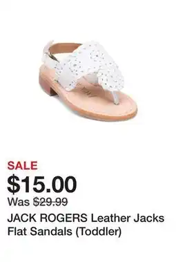 Marshalls JACK ROGERS Leather Jacks Flat Sandals (Toddler) offer