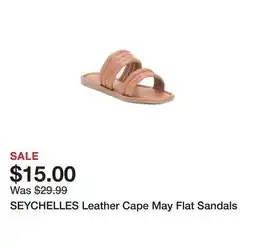 Marshalls SEYCHELLES Leather Cape May Flat Sandals offer