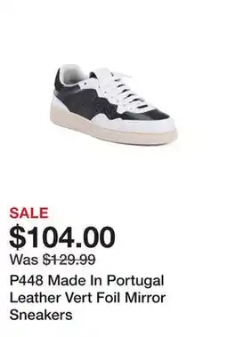 Marshalls P448 Made In Portugal Leather Vert Foil Mirror Sneakers offer