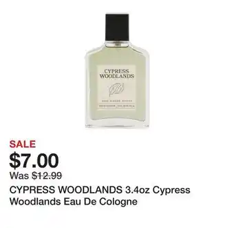 Marshalls CYPRESS WOODLANDS 3.4oz Cypress Woodlands Eau De Cologne offer