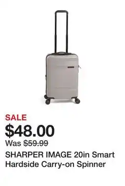 Marshalls SHARPER IMAGE 20in Smart Hardside Carry-on Spinner offer