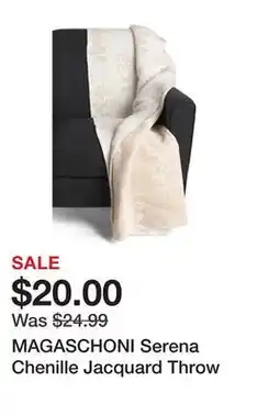 Marshalls MAGASCHONI Serena Chenille Jacquard Throw offer
