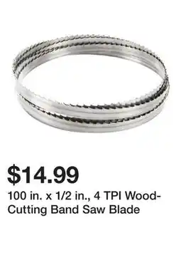 Harbor Freight Tools 100 in. x 1/2 in., 4 TPI Wood-Cutting Band Saw Blade offer