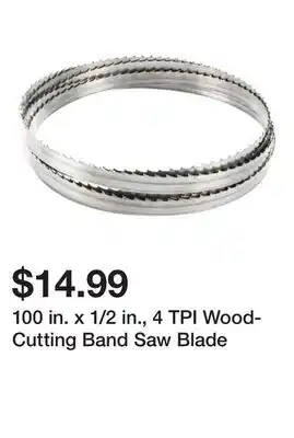 Harbor Freight Tools 100 in. x 1/2 in., 4 TPI Wood-Cutting Band Saw Blade offer