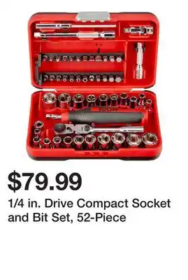 Harbor Freight Tools 1/4 in. Drive Compact Socket and Bit Set, 52-Piece offer