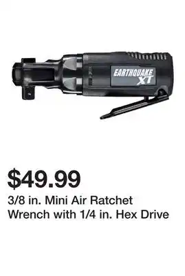 Harbor Freight Tools 3/8 in. Mini Air Ratchet Wrench with 1/4 in. Hex Drive offer