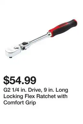 Harbor Freight Tools G2 1/4 in. Drive, 9 in. Long Locking Flex Ratchet with Comfort Grip offer