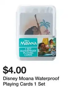 Five Below Disney Moana Waterproof Playing Cards 1 Set offer