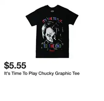 Five Below It's Time To Play Chucky Graphic Tee offer