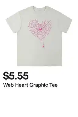 Five Below Web Heart Graphic Tee offer