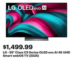 Best Buy LG - 55 Class C5 Series OLED evo AI 4K UHD Smart webOS TV (2025) offer