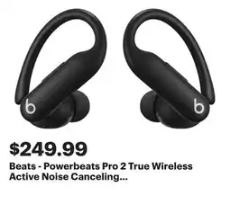 Best Buy Beats - Powerbeats Pro 2 True Wireless Active Noise Canceling Earbuds - Jet Black offer