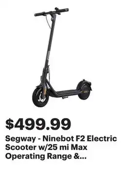 Best Buy Segway - Ninebot F2 Electric Scooter w/25 mi Max Operating Range & 18 mph Max Speed - Black offer