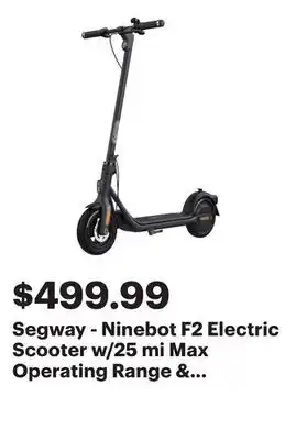 Best Buy Segway - Ninebot F2 Electric Scooter w/25 mi Max Operating Range & 18 mph Max Speed - Black offer