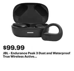 Best Buy JBL - Endurance Peak 3 Dust and Waterproof True Wireless Active Earbuds - Black offer