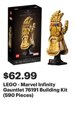 Best Buy LEGO - Marvel Infinity Gauntlet 76191 Building Kit (590 Pieces) offer