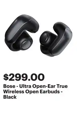 Best Buy Bose - Ultra Open-Ear True Wireless Open Earbuds - Black offer