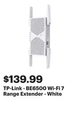 Best Buy TP-Link - BE6500 Wi-Fi 7 Range Extender - White offer