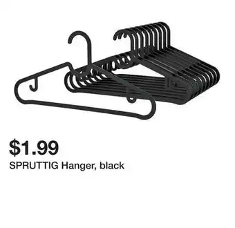 Ikea SPRUTTIG Hanger, black offer