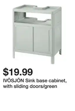 Ikea IVÖSJÖN Sink base cabinet, with sliding doors/green offer