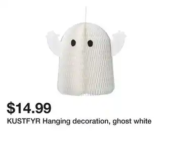 Ikea KUSTFYR Hanging decoration, ghost white offer