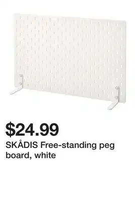 Ikea SKÅDIS Free-standing peg board, white offer