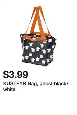 Ikea KUSTFYR Bag, ghost black/white offer