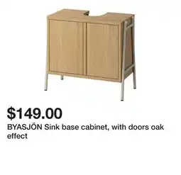 Ikea BYASJÖN Sink base cabinet, with doors oak effect offer