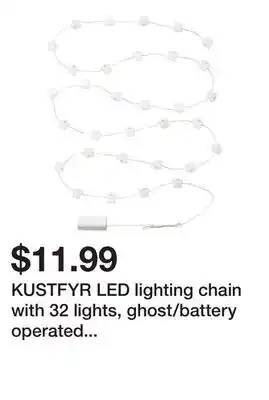 Ikea KUSTFYR LED lighting chain with 32 lights, ghost/battery operated indoor offer