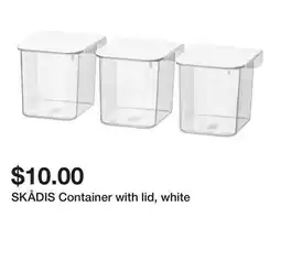 Ikea SKÅDIS Container with lid, white offer