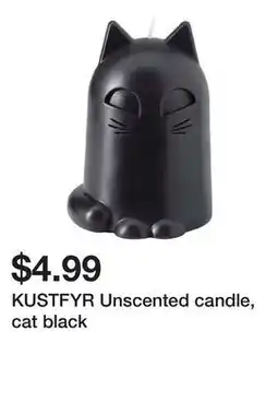 Ikea KUSTFYR Unscented candle, cat black offer