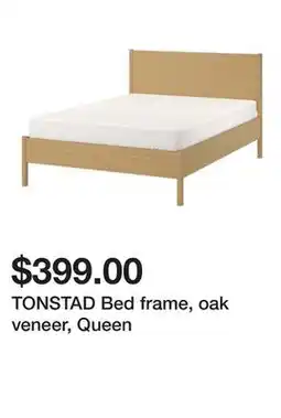 Ikea TONSTAD Bed frame, oak veneer, Queen offer